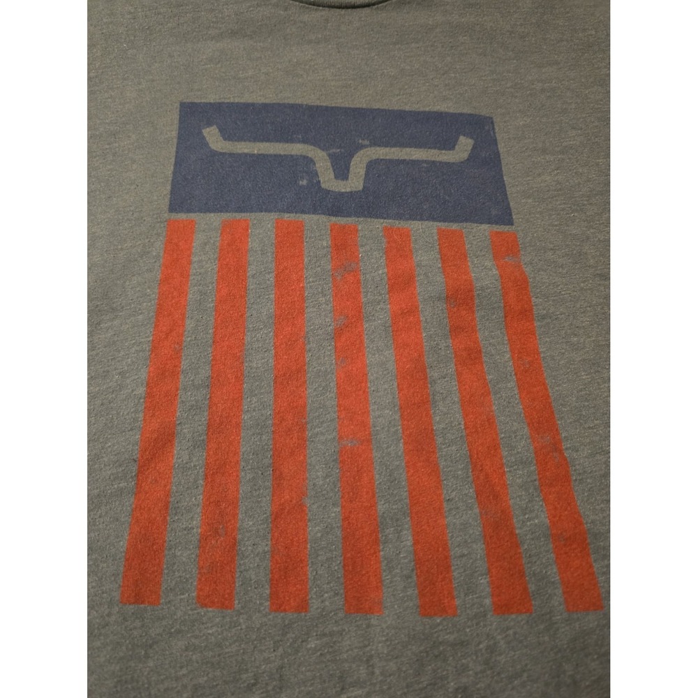 Kimes‎ Ranch Mens Tee Shirt Small Kimes Flag Red Blue Patriotic Graphic T-Shirt - Picture 2 of 5